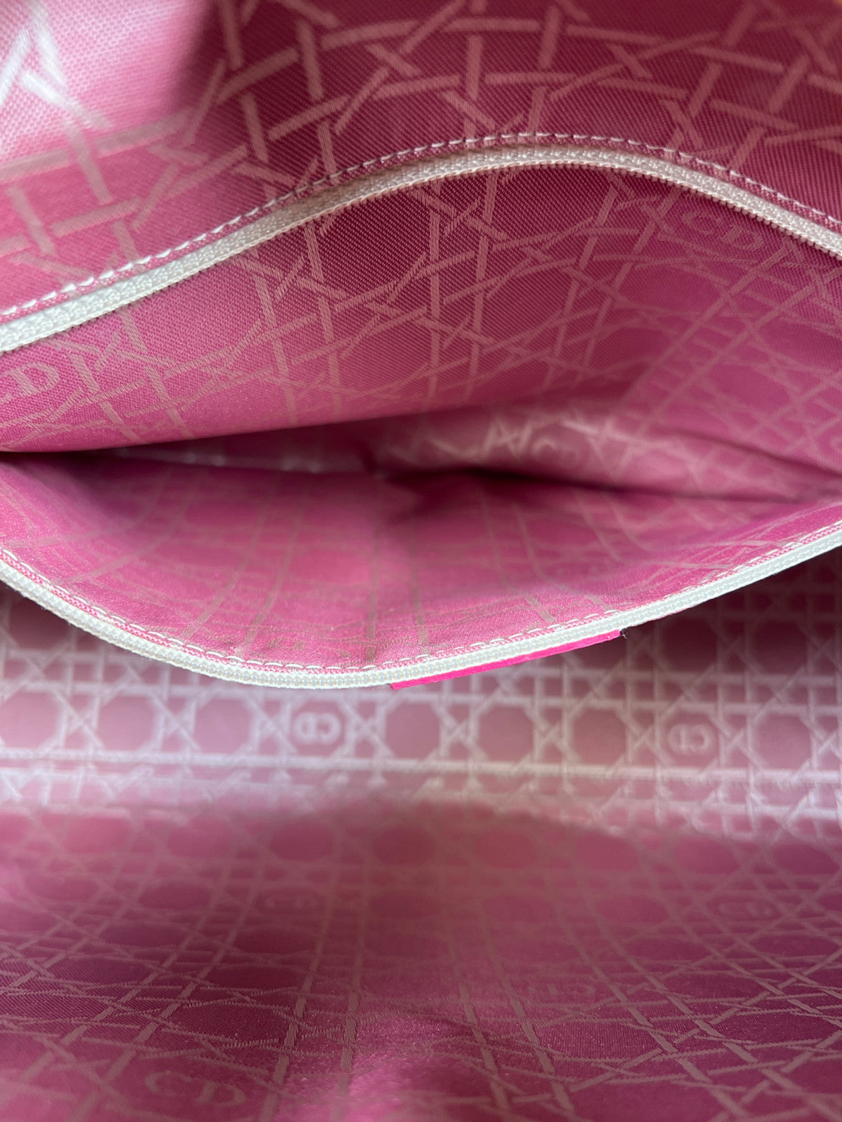 Christian Dior Lady Dior Large Tweed Pink Rose Moyen Rare Vintage Purse