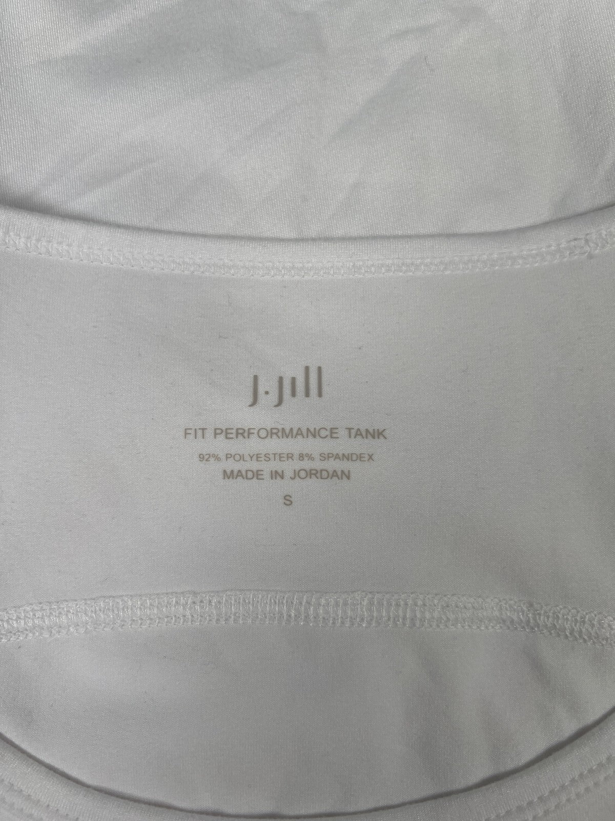 J.Jill Women’s White Sleeveless Fit Performance Tank Top - S