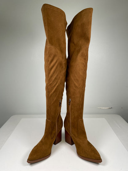 Marc Fisher Women’s Brown Over The Knee Heeled Boots - 7