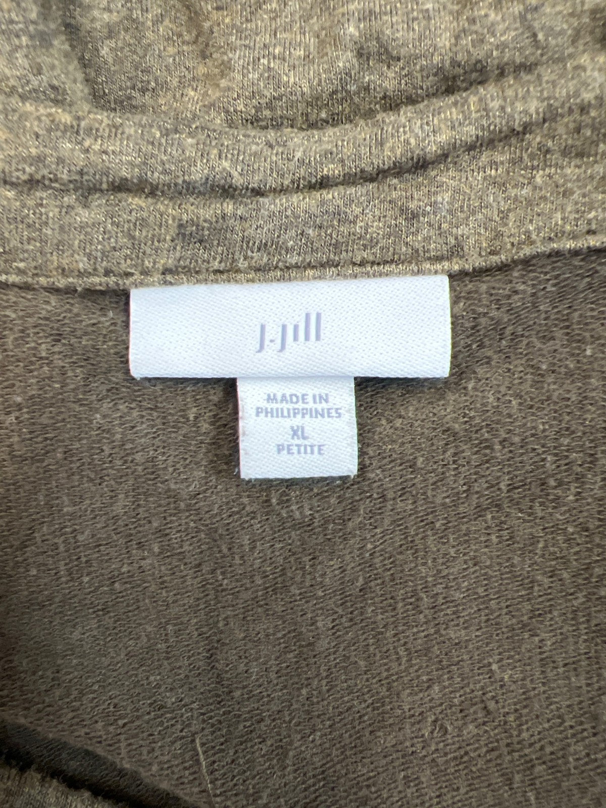 J. Jill Women’s Dark brown 3/4 Sleeve Side Button Accent Sweater - XL Petite