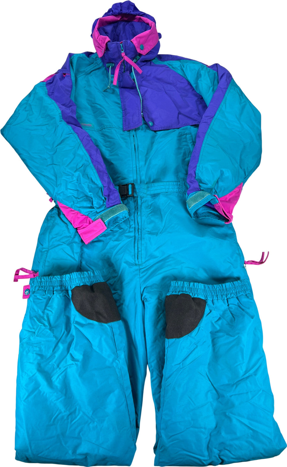 Columbia Women’s Blue Vintage. Retro One Piece Ski Snowsuit - XL