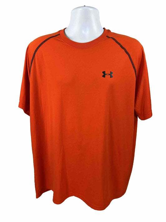 Under Armour Men's Orange Short Sleeve HeatGear Athletic Shirt - XL
