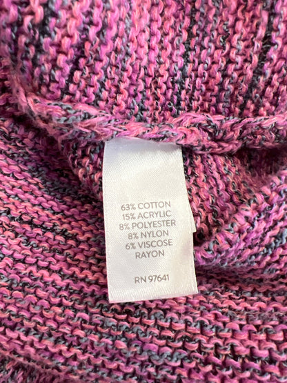 J.Jill Women’s Pink Long Sleeve Cowl Neck Knit Sweater - S Petite