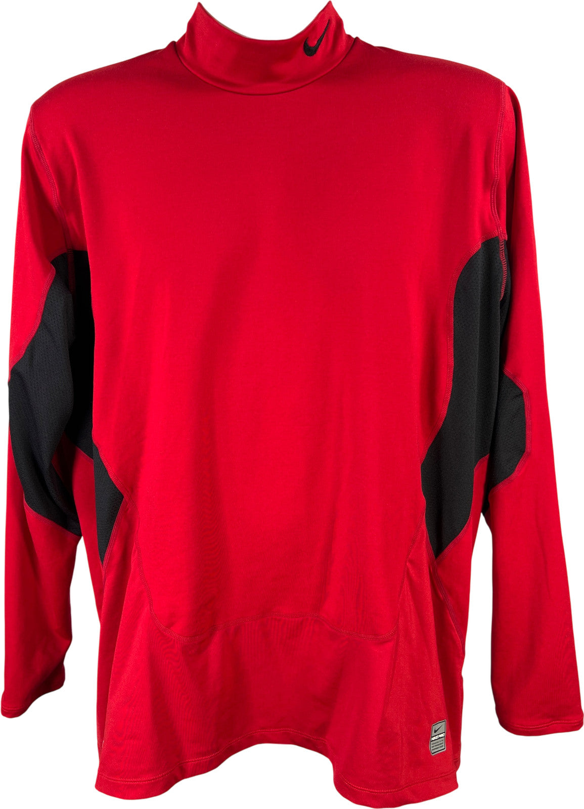 Nike Pro Men’s Red/Black Fitted Long Sleeve Athletic Shirt - XXL