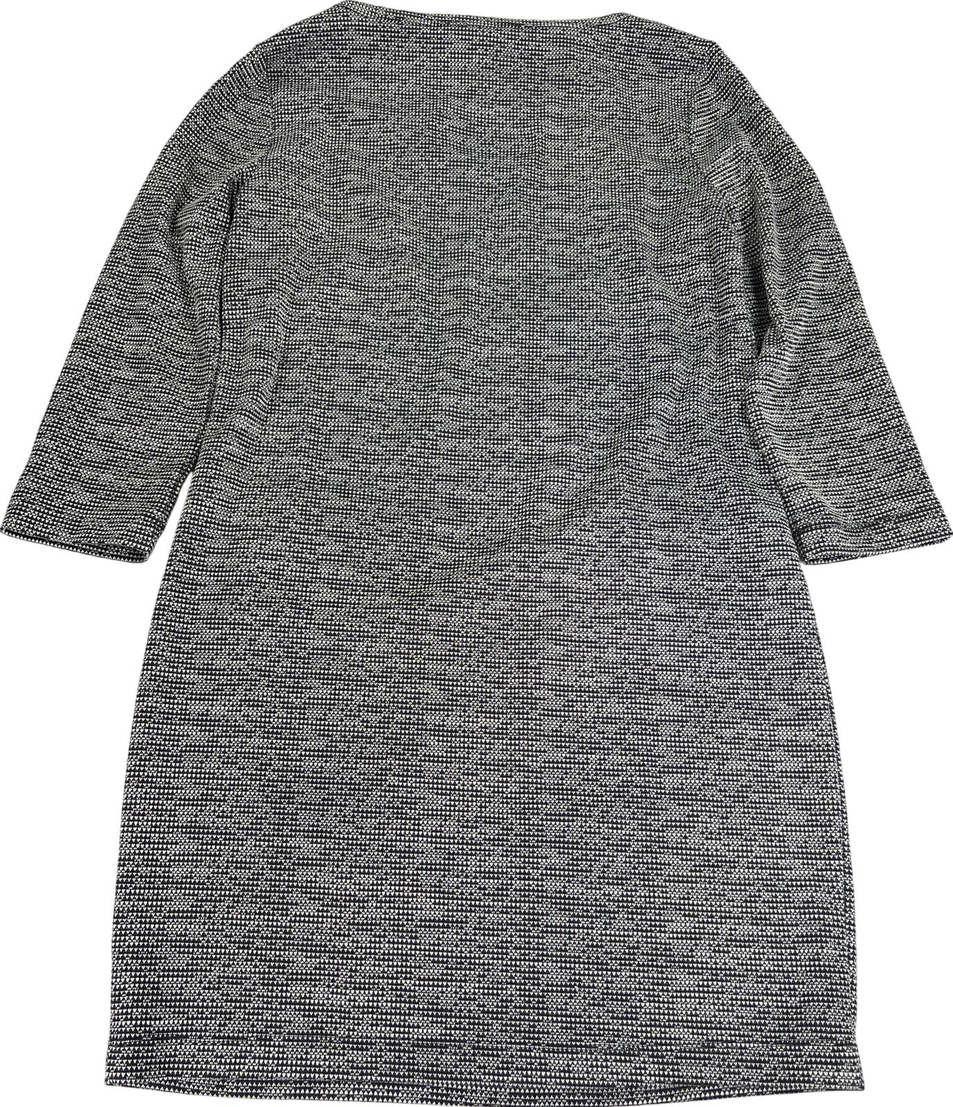 Tahari Women’s Black/White Pocket Front 3/4 Sleeve Shift Dress - S