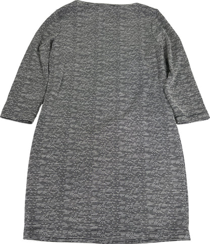 Tahari Women’s Black/White Pocket Front 3/4 Sleeve Shift Dress - S