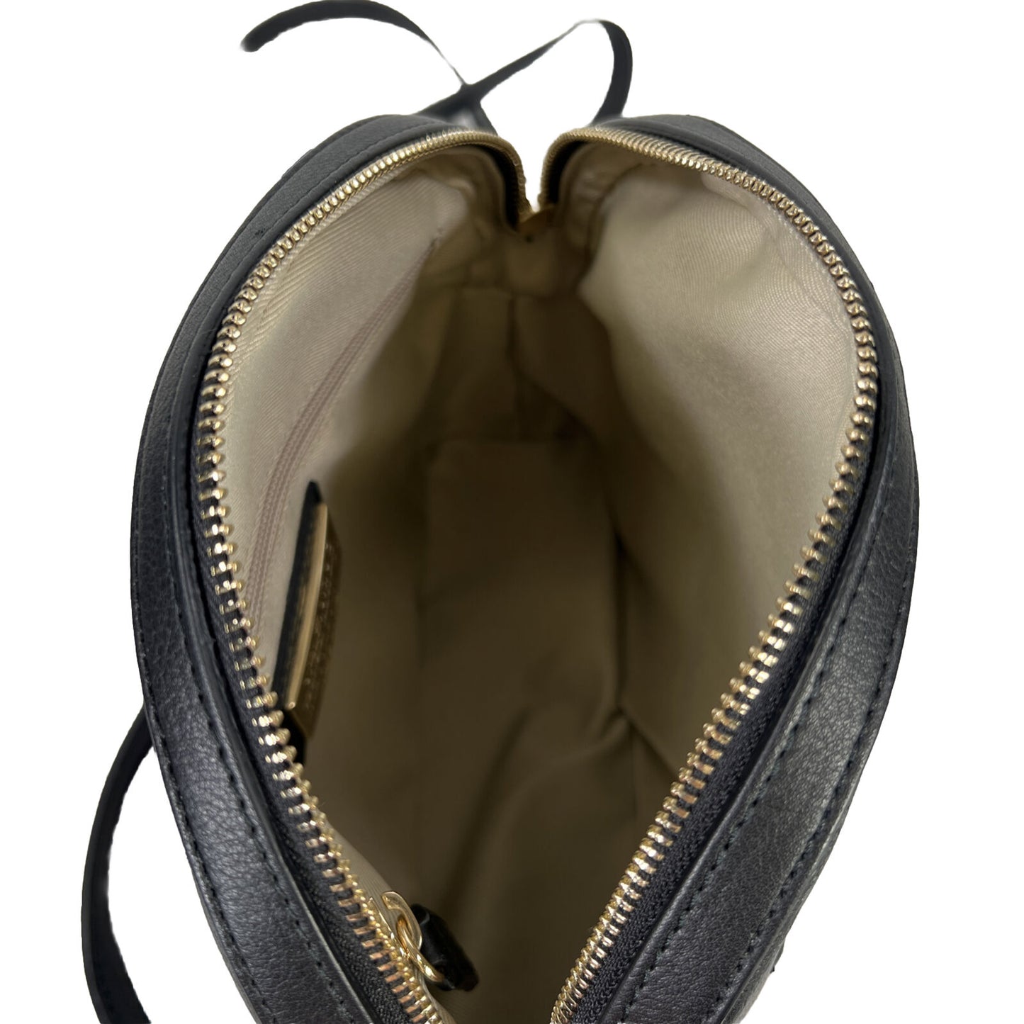 Valentino Bolso bandolera Diana Dome de cuero negro en relieve