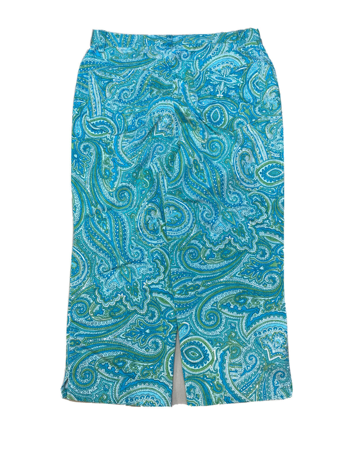 LAUREN Ralph Lauren Women's Blue Paisley Cropped Chino Pants Sz 8