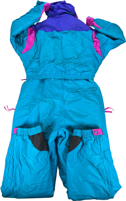 Columbia Women’s Blue Vintage. Retro One Piece Ski Snowsuit - XL