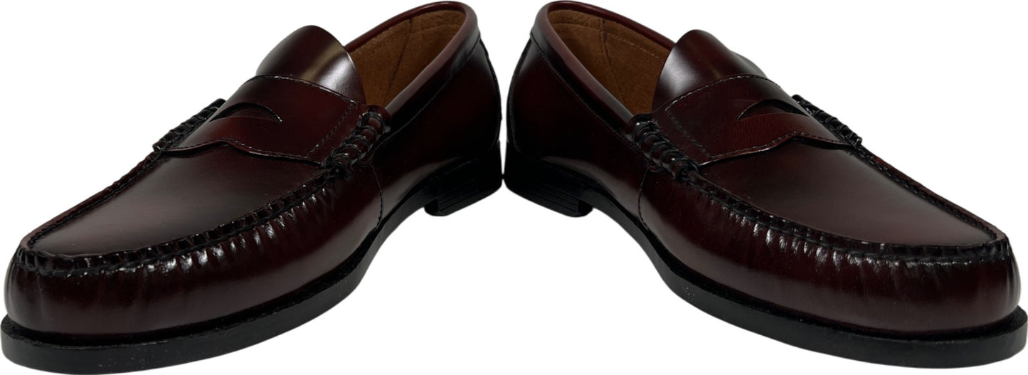 French Shriner Men’s Brown/Red Leather Arlington Penny Loafer - 11