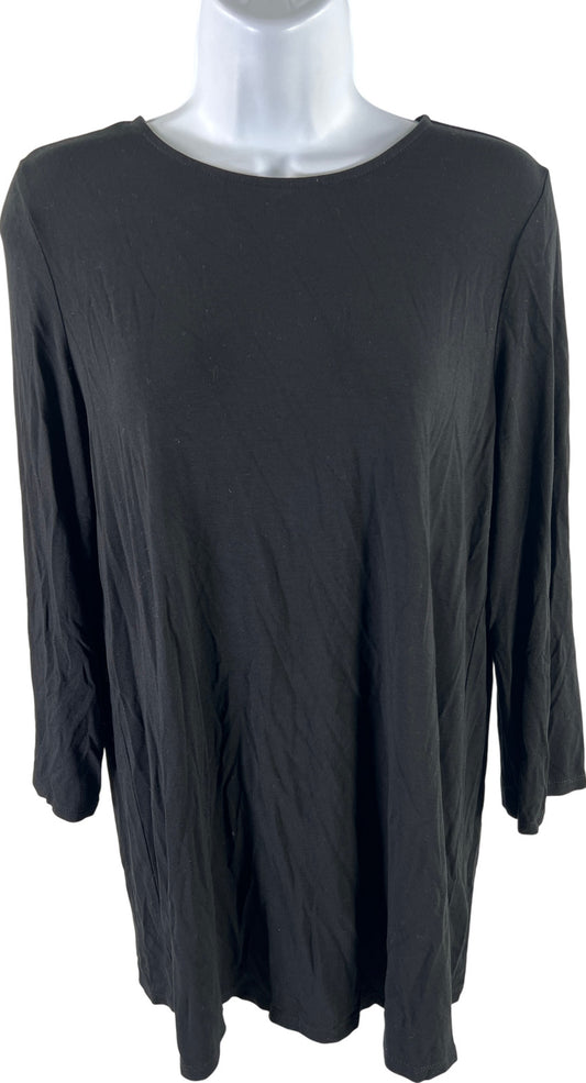 J. Jill Women’s Black Wearever 3/4 Sleeve Stretch Top - S