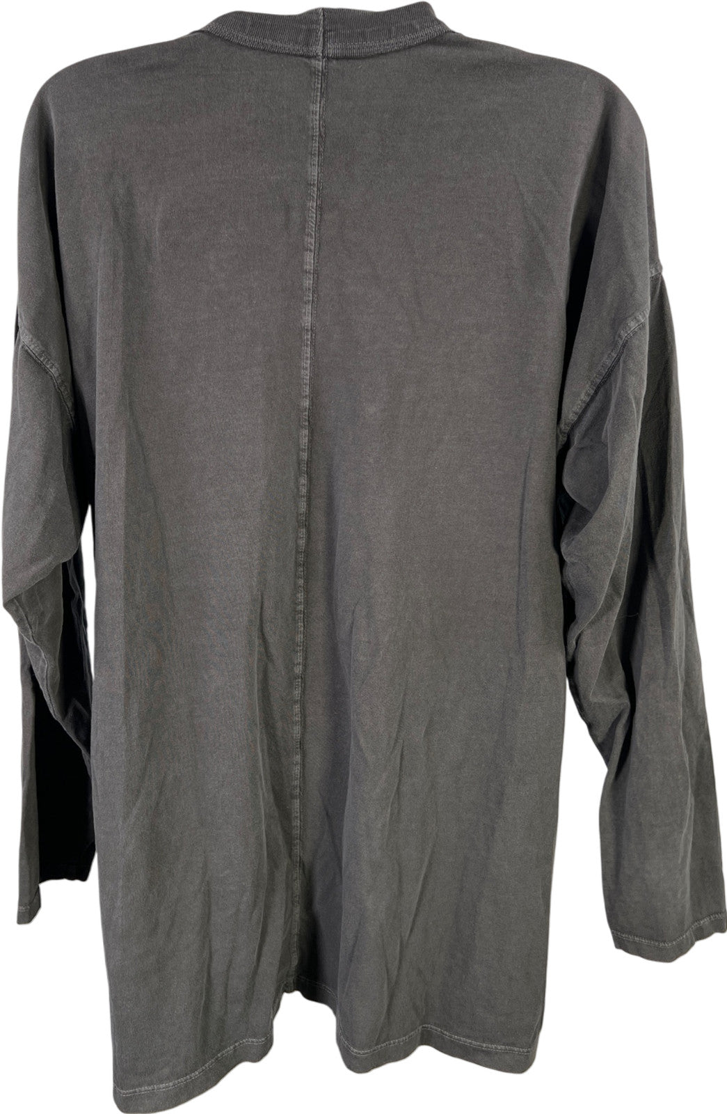 We The Free Women’s Gray Oversized Long Sleeve Shirt - M