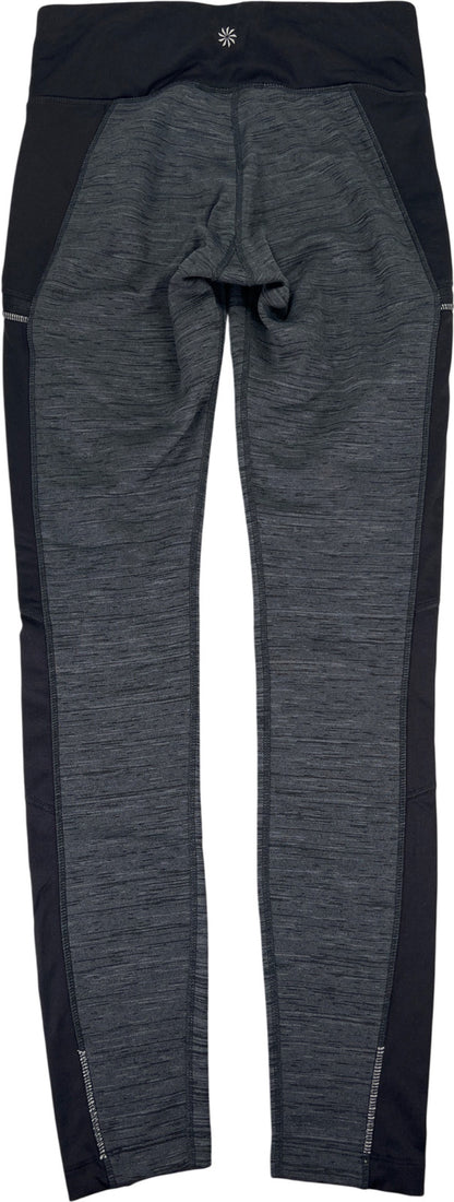 Athleta Women’s Gray Heathered Fleece Lined Leggings - M Tall