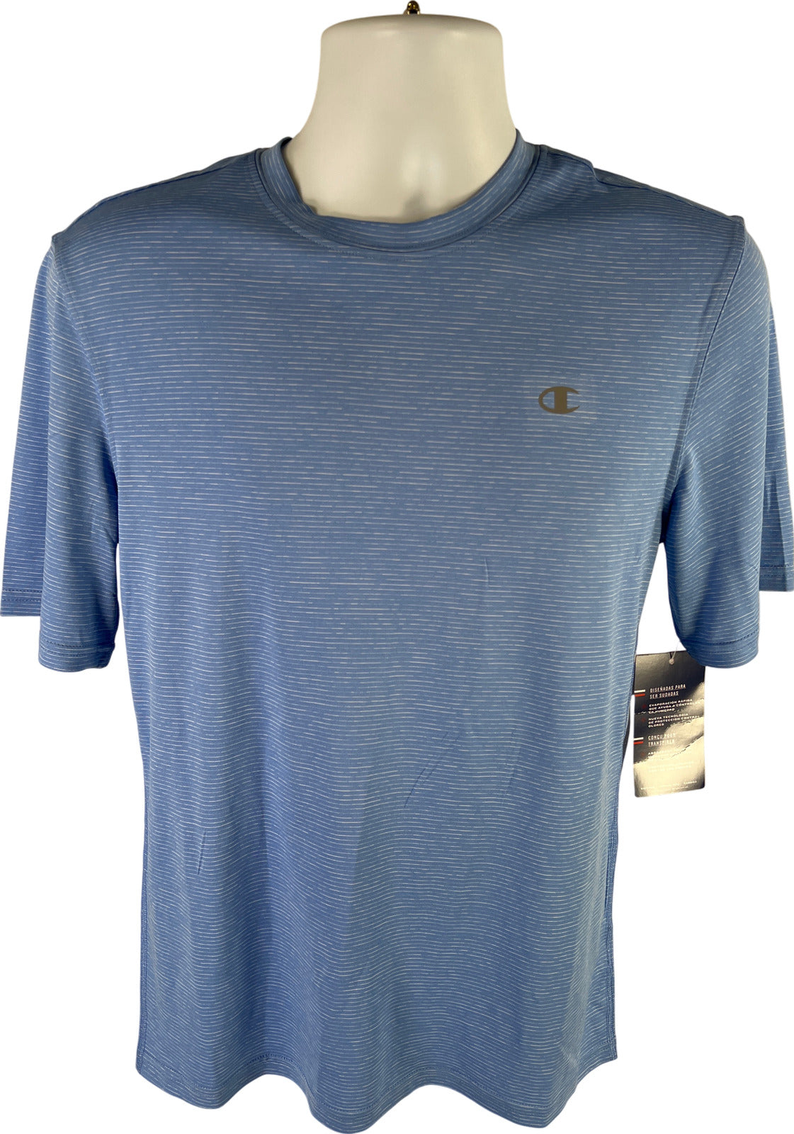 NEW Champion Men’s Blue Wicking Short Sleeve Athletic T-Shirt - S