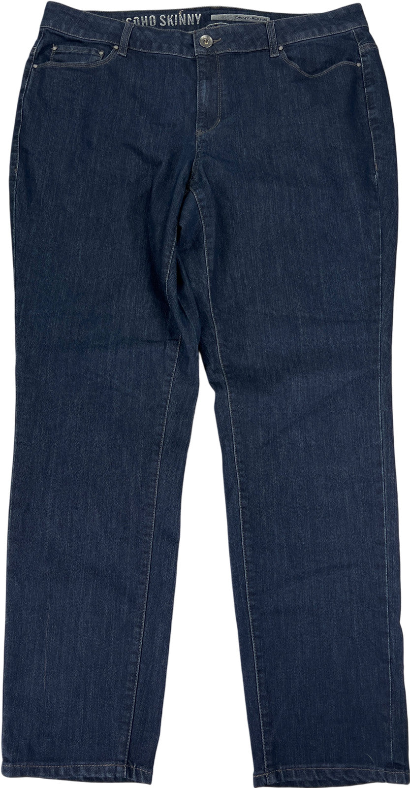 DKNY Women’s Dark Wash Soho Skinny Denim Jeans - 20 W