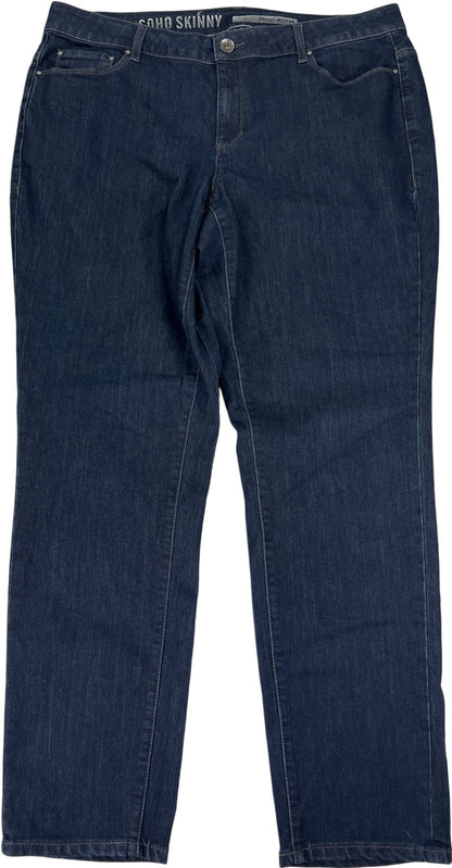 DKNY Women’s Dark Wash Soho Skinny Denim Jeans - 20 W