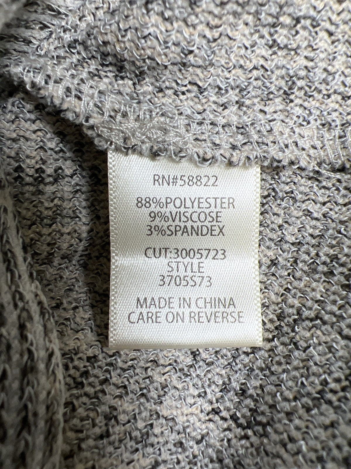 Max Studio Women’s Oat/Black Short Sleeve Ribbed Shirt - L