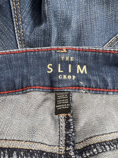 White House Black Market Women’s Dark Wash Slim Crop Stretch Jeans - 6