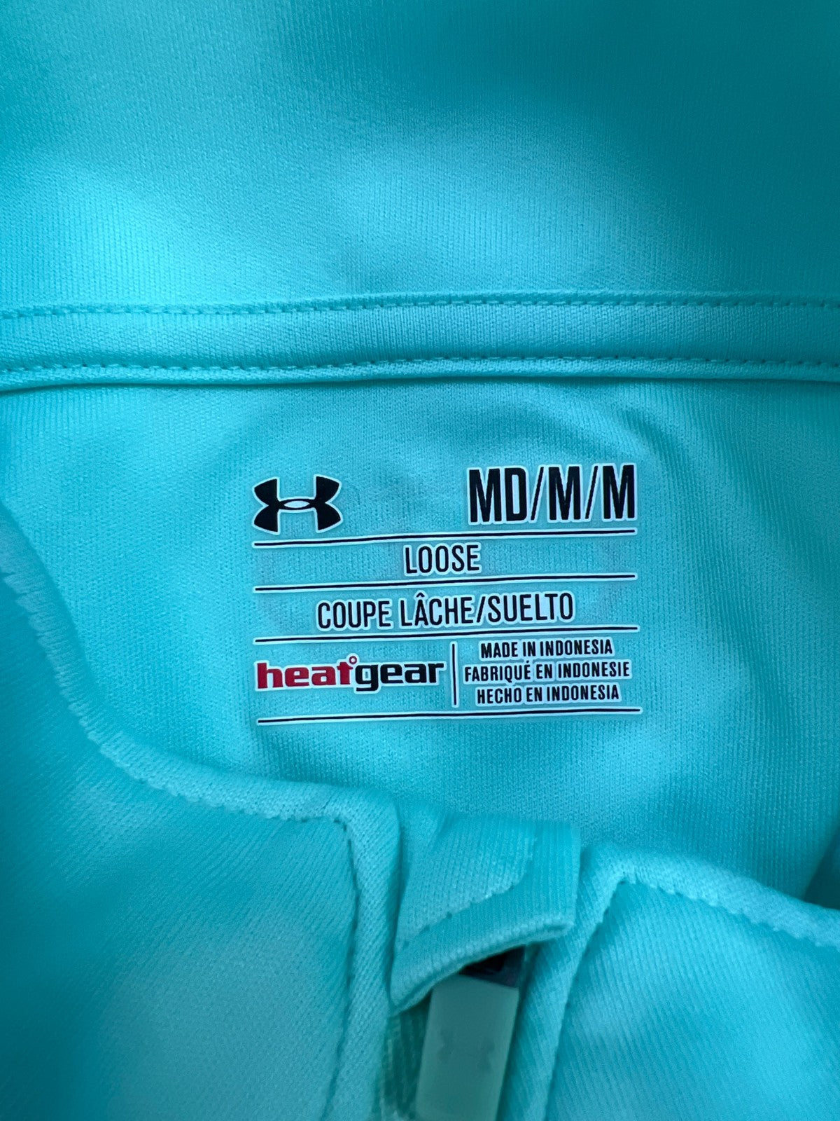 Under Armour Women’s Blue Loose Fit HeatGear 1/4 Zip Pullover Athletic Shirt - M