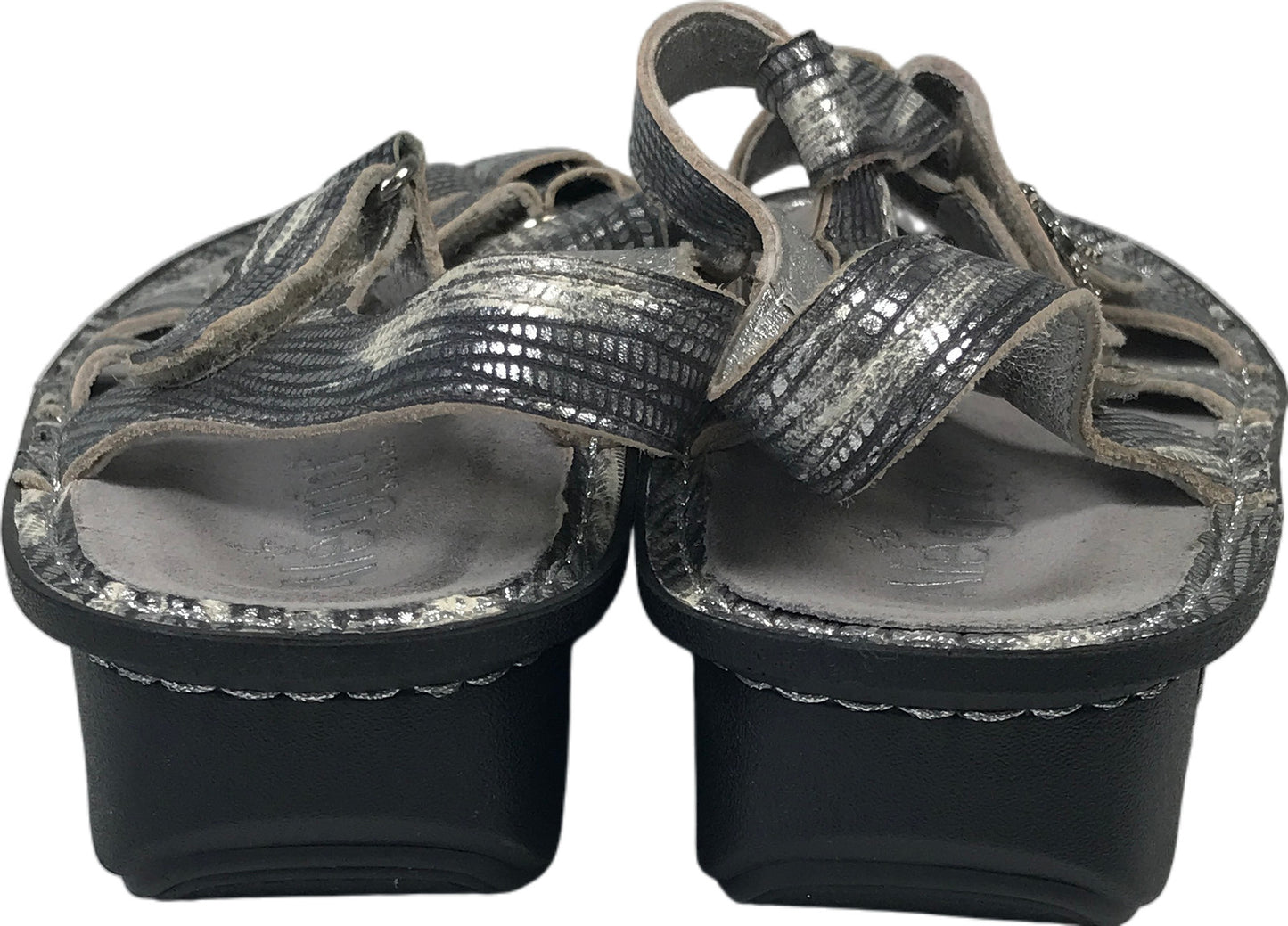 Algeria Women’s Silver Metallic KLE Slingback Sandals - 37/US 7