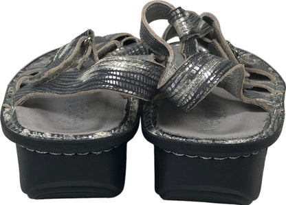 Algeria Women’s Silver Metallic KLE Slingback Sandals - 37/US 7