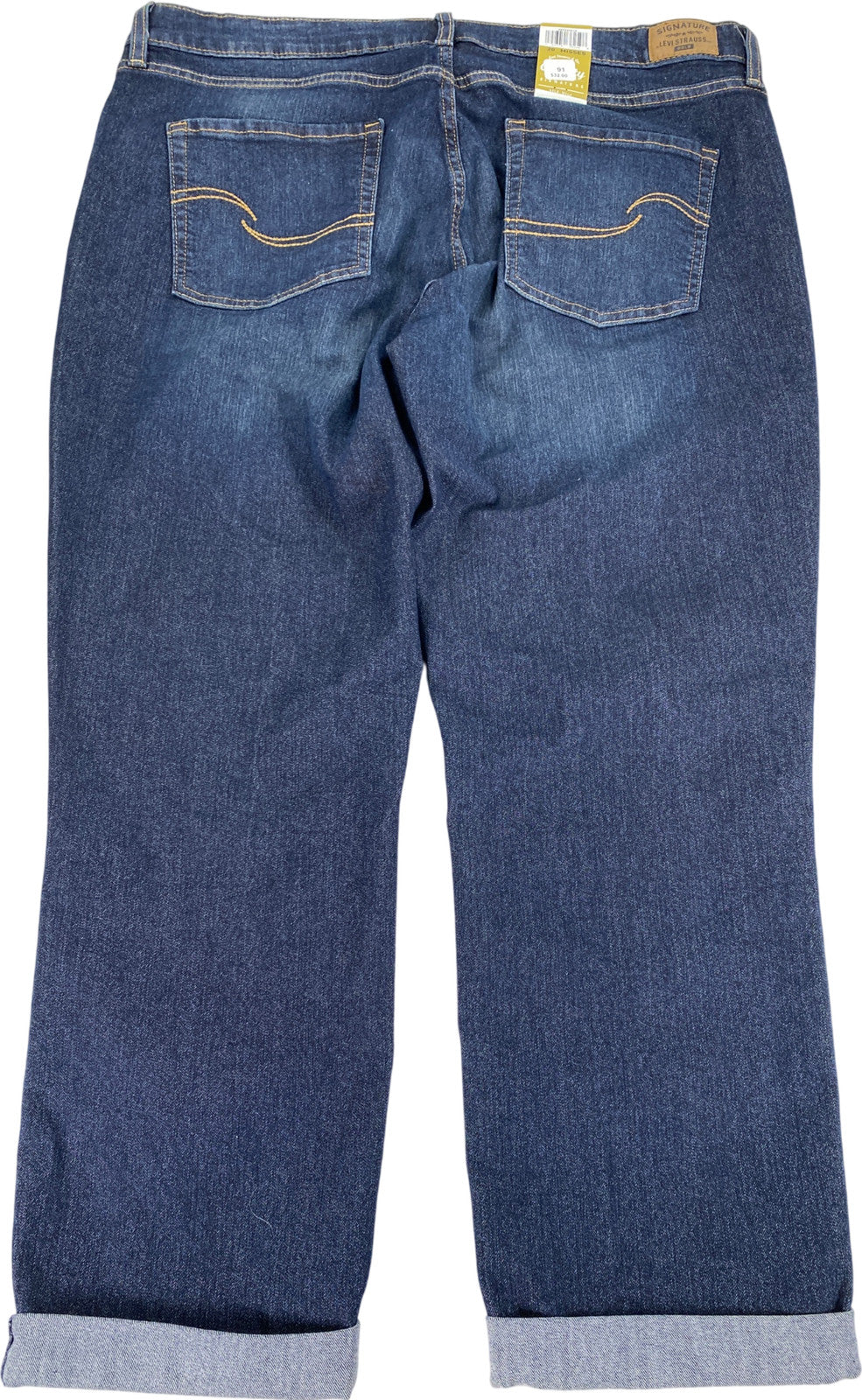 Levi’s Women’s Dark Wash Stretch Mid Rise Slim Boyfriend Jeans - 20