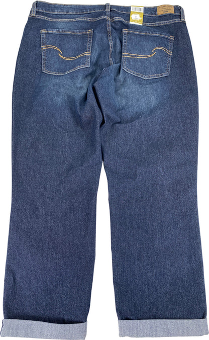 Levi’s Women’s Dark Wash Stretch Mid Rise Slim Boyfriend Jeans - 20