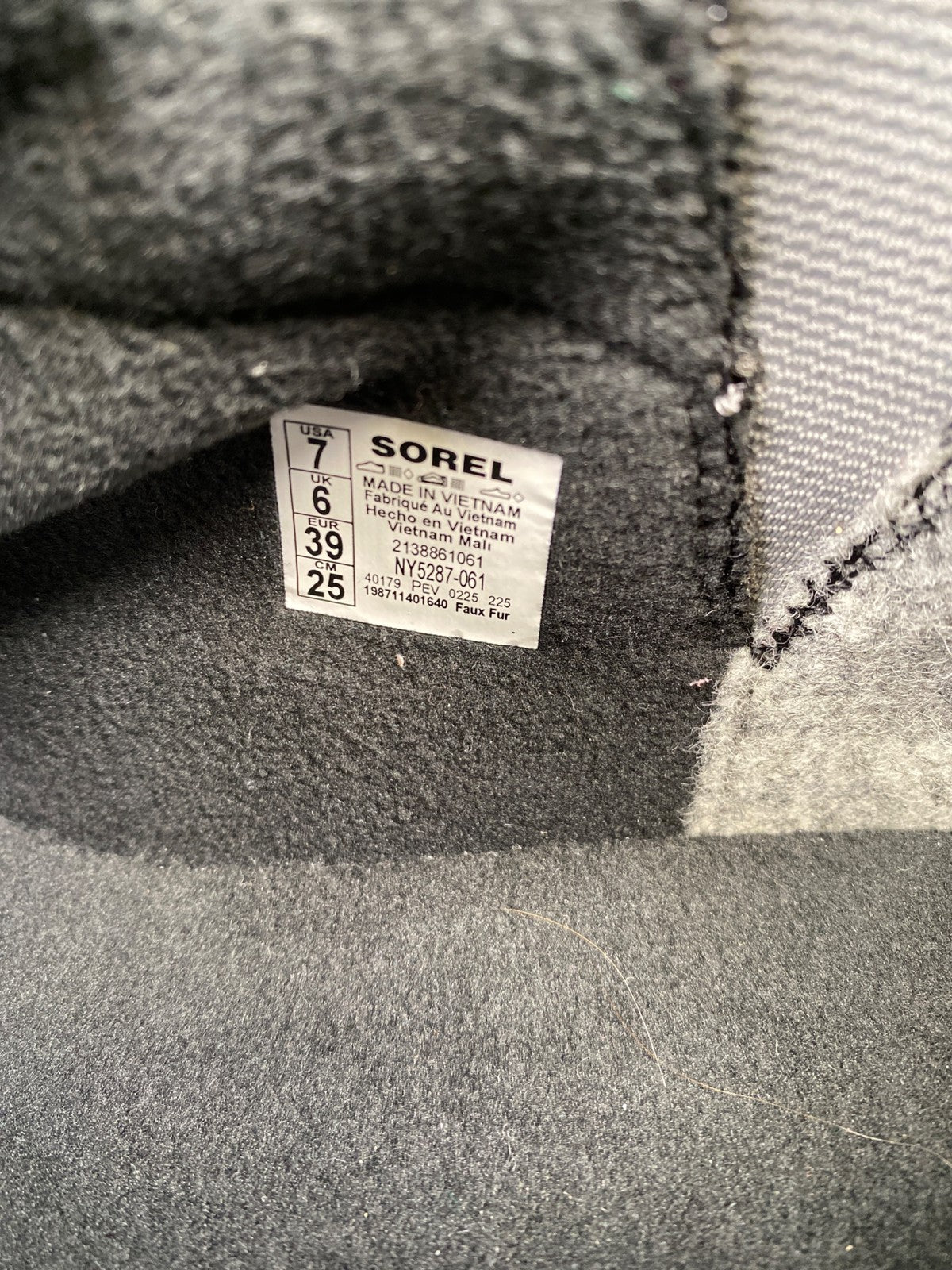 Sorel Youth Big Kids Gray Out N About Mini Puffy Water Resistant Short Boots - 7