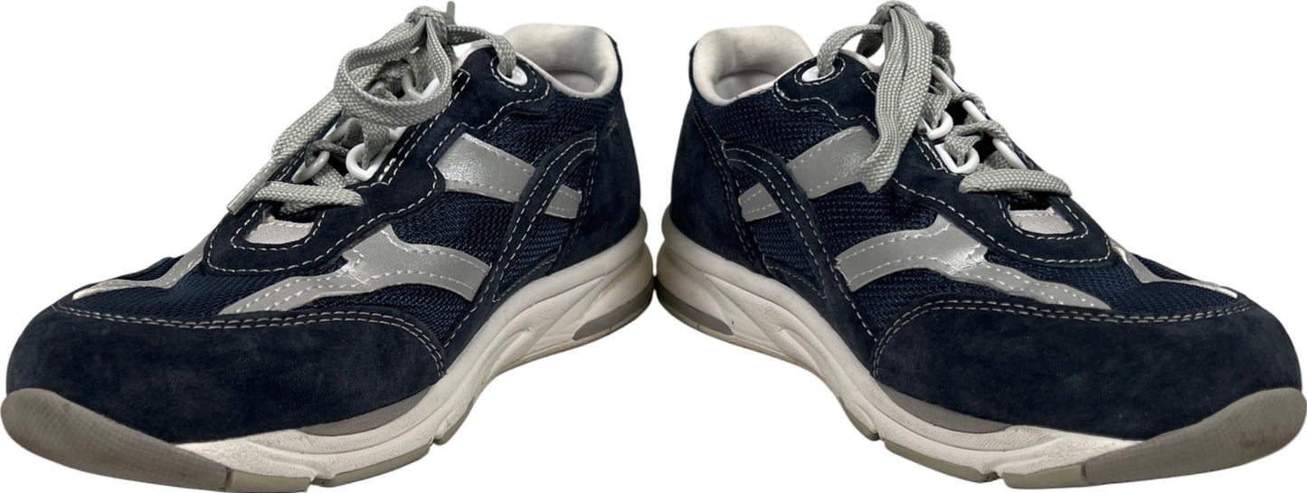SAS Women’s Blue Suede Comfort Fit Walking Sneakers - 8 Wide
