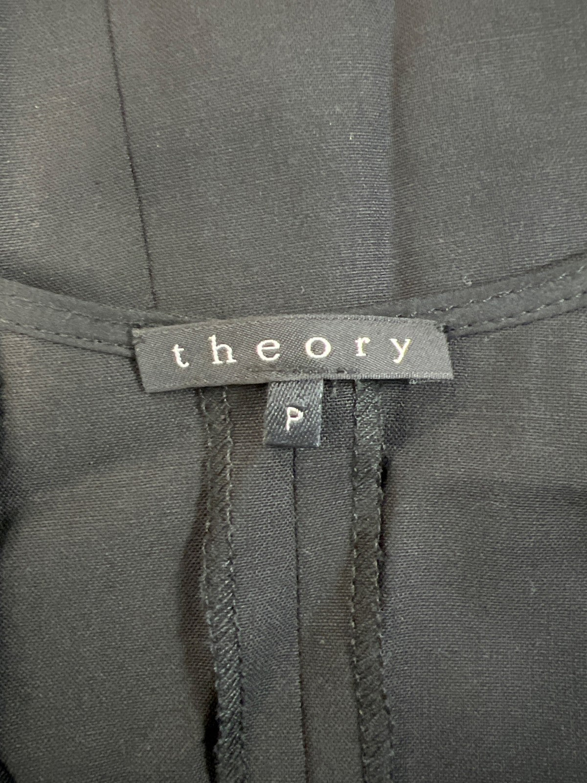 Theory Women’s Black Sleeveless Side Zip Tank Top Blouse - Petite