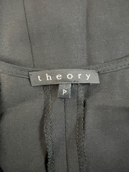 Theory Women’s Black Sleeveless Side Zip Tank Top Blouse - Petite