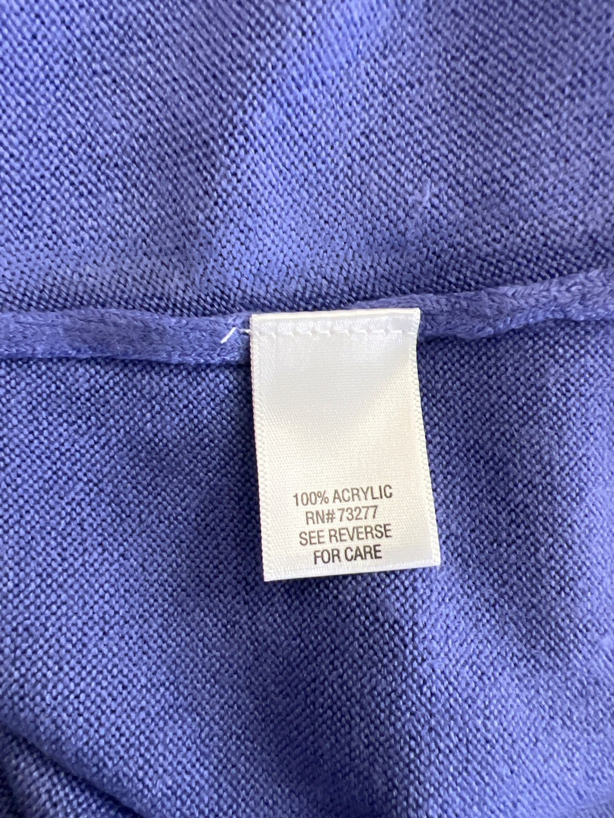 Croft and Barrow Women’s Purple Iris Long Sleeve V-Neck Sweater - XL