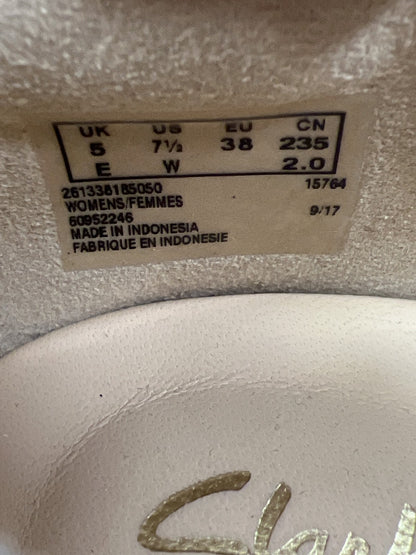 Clarks Artisan Womens Gold Pewter Metallic Teadale Platform Oxford Shoes - 7.5 W