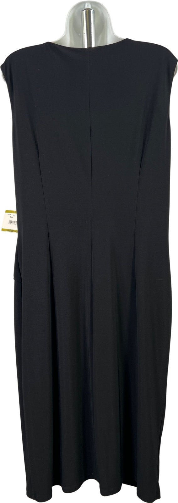 Anne Klein Women’s Black Beaded Strap Sleeveless Shift Dress - 14