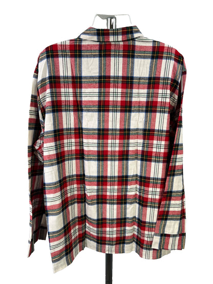 Old Navy Men’s Red Flannel Holiday Button Up Shirt Pajama Set - XXXL