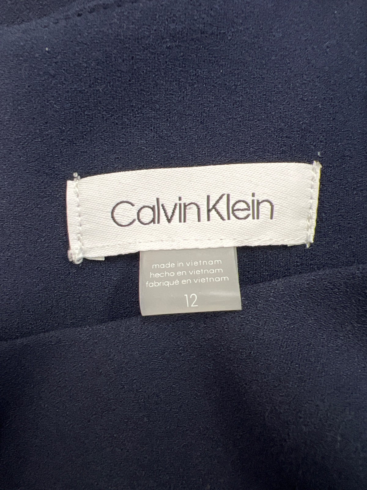 Calvin Klein Women’s Navy Blue Sleeveless Sheath Dress - 12
