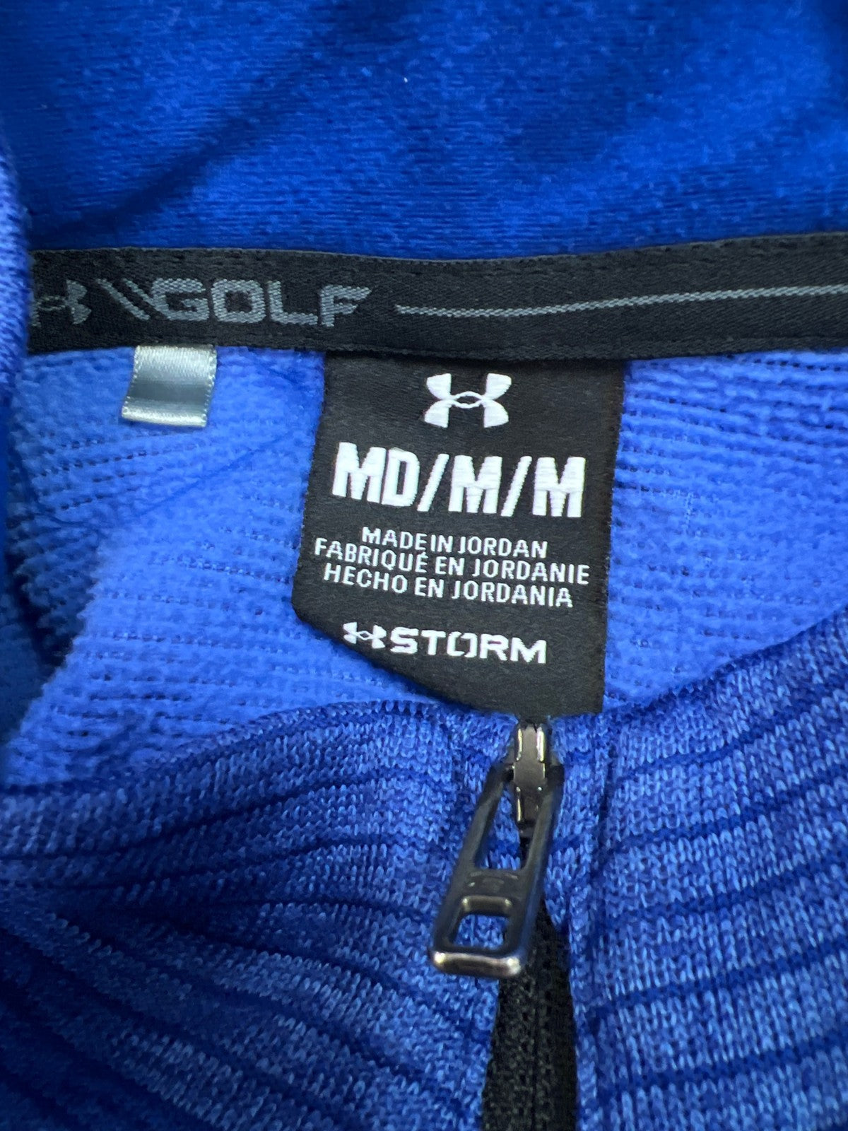 Under Armour Men’s Blue 1/4 Zip Long Sleeve Storm Golf Pullover Sweatshirt - M