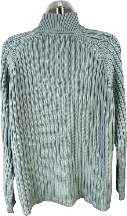 Talbots Women’s Blue Long Sleeve Cable Knit Full Zip Sweater Jacket - Plus 1X