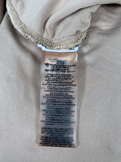 BCBGmaxazria Women’s Black Lace Lined Short Sleeve Fit and Flare Dress - S