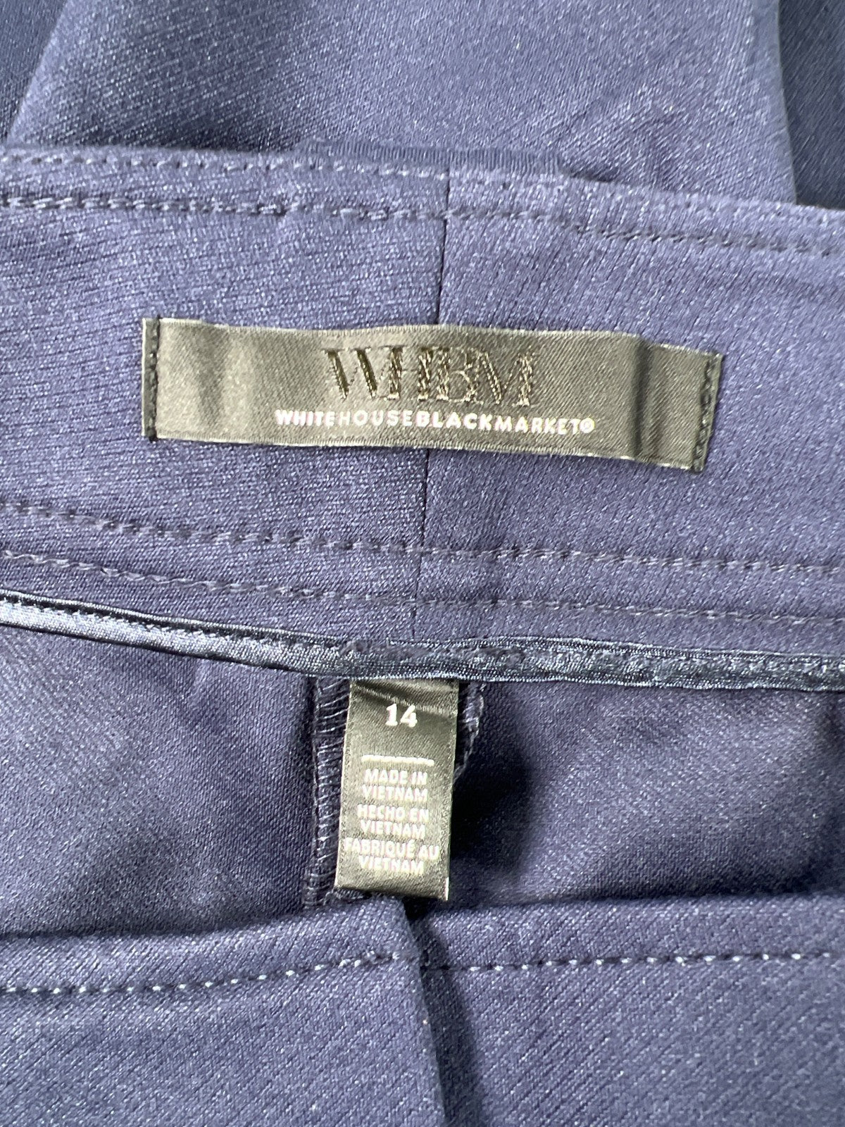 White House Black Market Women’s Blue Jolie Straight Dress Pants - 14