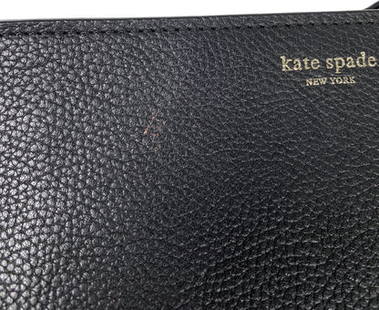 Kate Spade Women’s Black Leather Zip Close Pouch