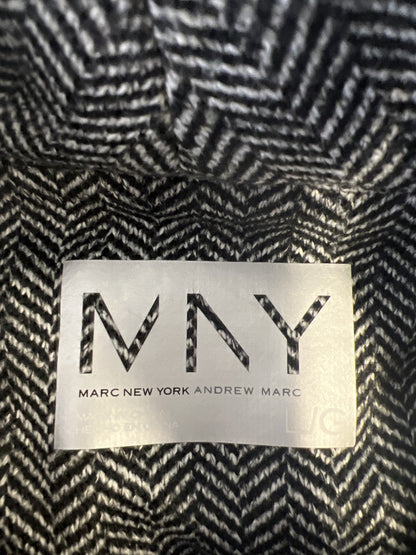 Marc New York Women’s Gray Houndstooth Full Zip Sweatshirt Jacket - L