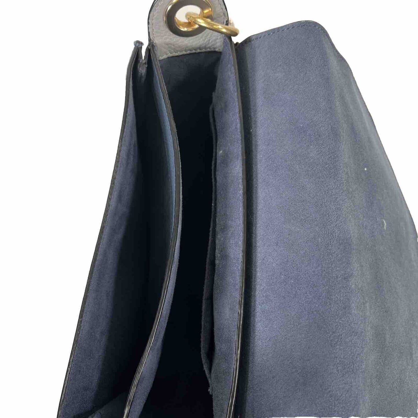 Coach Women's Blue Leather Kleo Shoulder Bag 23 Purse