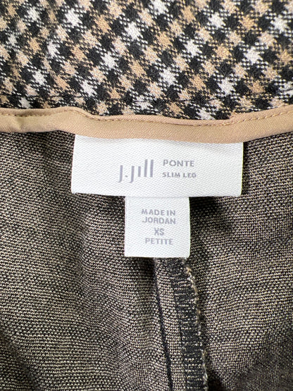 J.Jill Women’s Black/Beige Pull On Ponte Slim Leg Pants - XS Petite