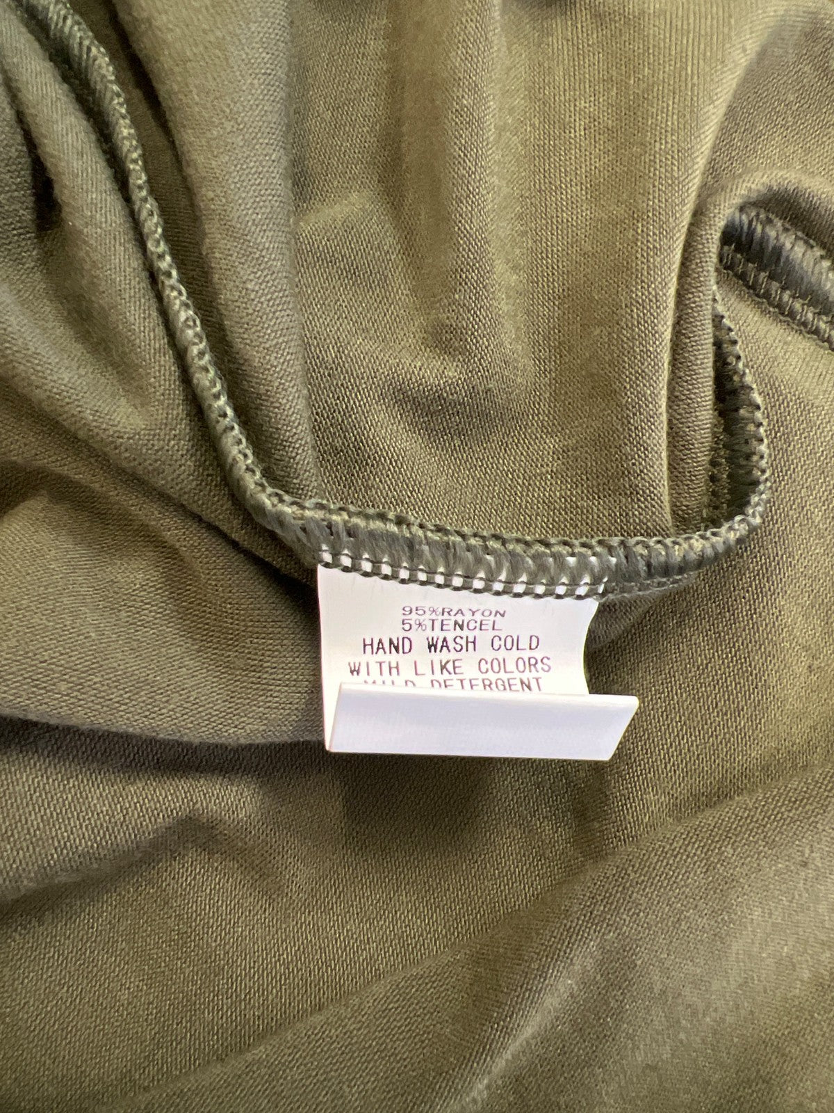 Due Per Due Women’s Green Pleated Front Long Sleeve Turtleneck Shirt - S