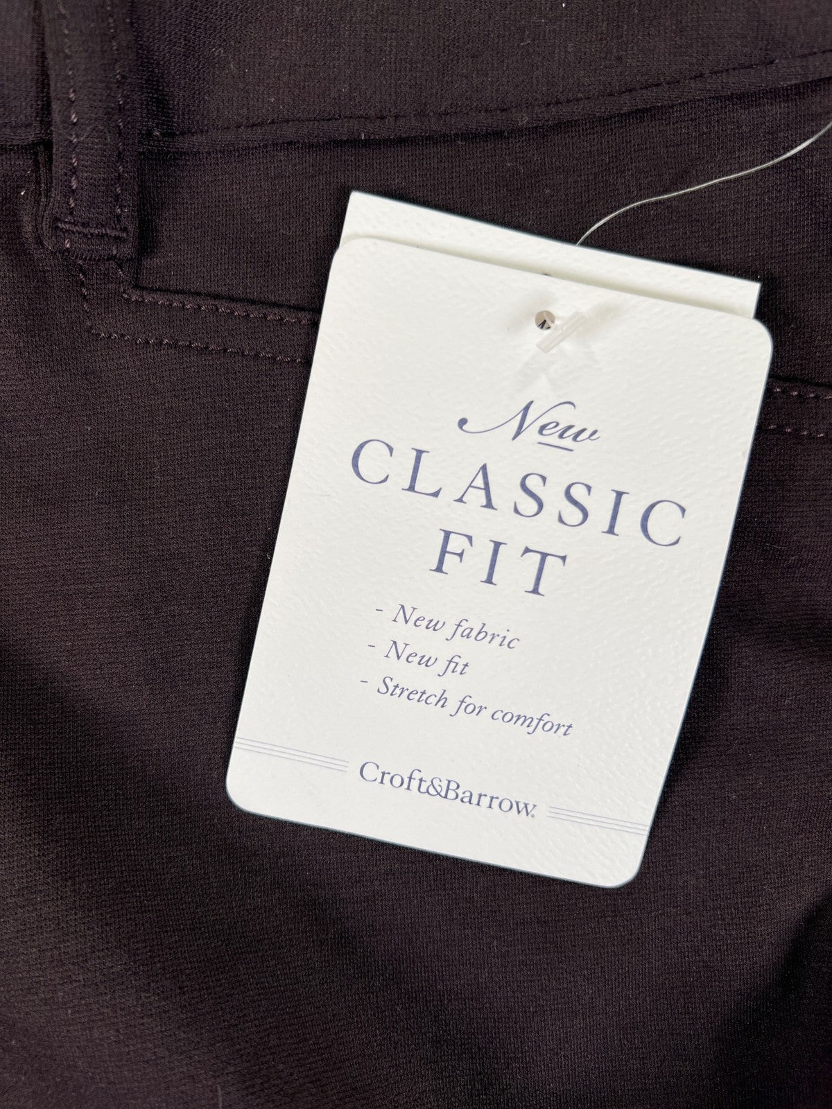 Croft and Barrow Women’s Brown Secretly Slimming Stretch Straight Leg Pants - 18