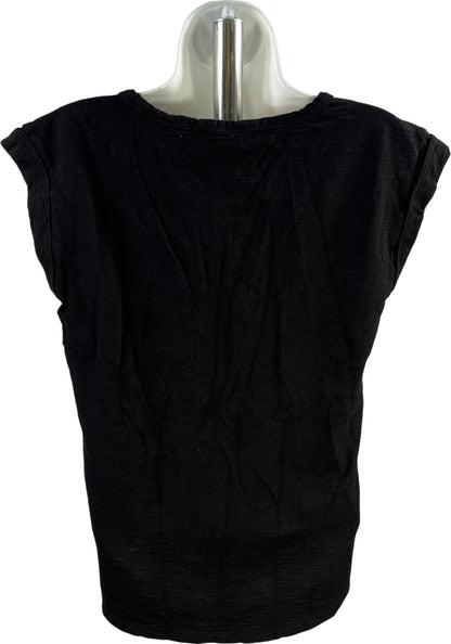 White House Black Market Women’s Black Sleeveless Scoop Neck Tank Top - M