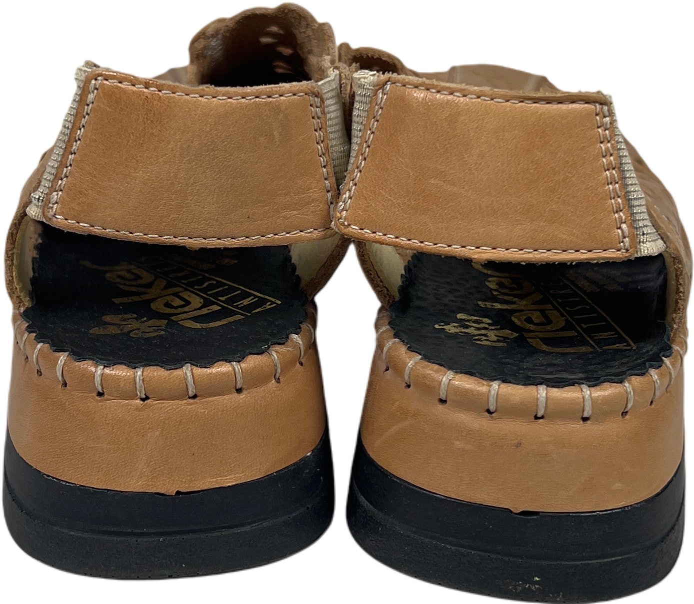 Rieker Women’s Tan Leather Laser Cut Slingback Mules - 36/US 5.5