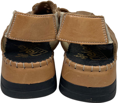 Rieker Women’s Tan Leather Laser Cut Slingback Mules - 36/US 5.5