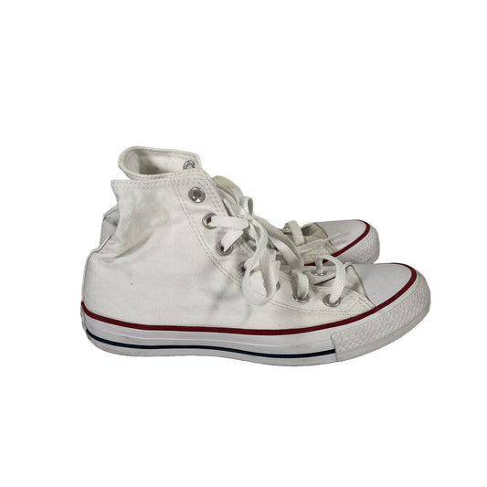 Converse Unisex White Canvas Lace Up High Top Sneakers - Women's 7